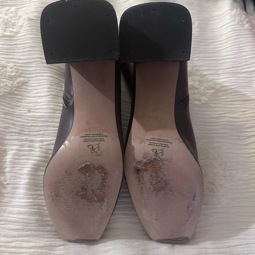 Alohas Vegan Square Toe Ankle Boots - Picture 4 of 4